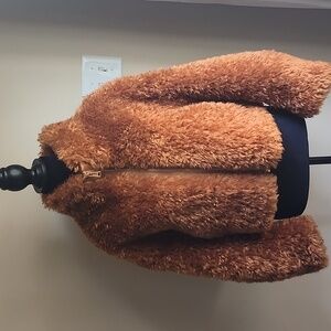 Anthropologie Maeve Brown Faux Luxury Fur Teddy Coat Fall/Winter Outerwear